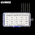 100PCS 10Values*10PCS NTC Thermistor Thermal Resistor kit MF52 NTC-MF52AT 1K 2K 3K 4.7K 5K 10K 20K 47K 50K 100K 5% 3950B