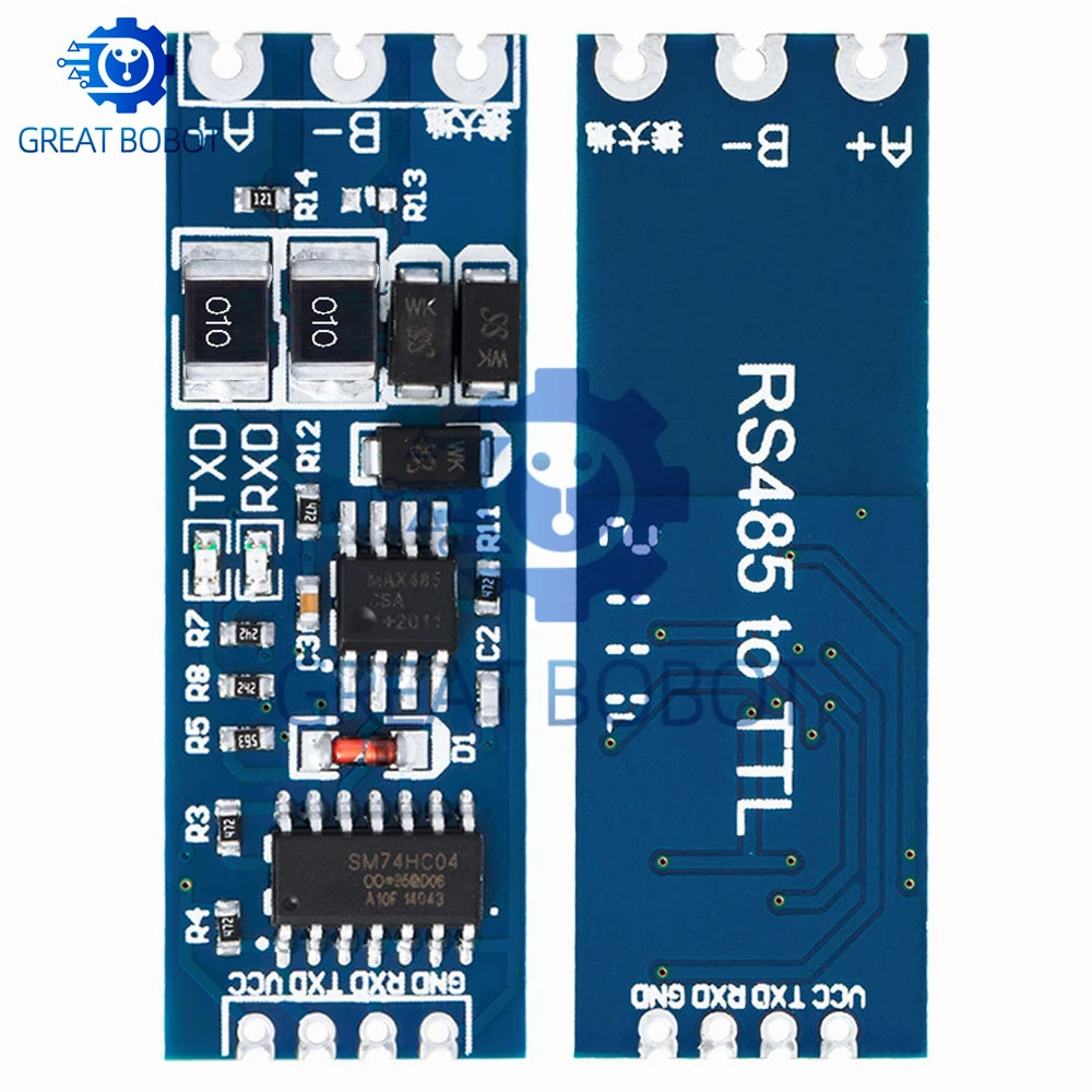 BS TTL to RS485 & RS485 to Serial UART Level Mutual Conversion Module - Automatic Flow Control, 3.3V & 5V Power Supply