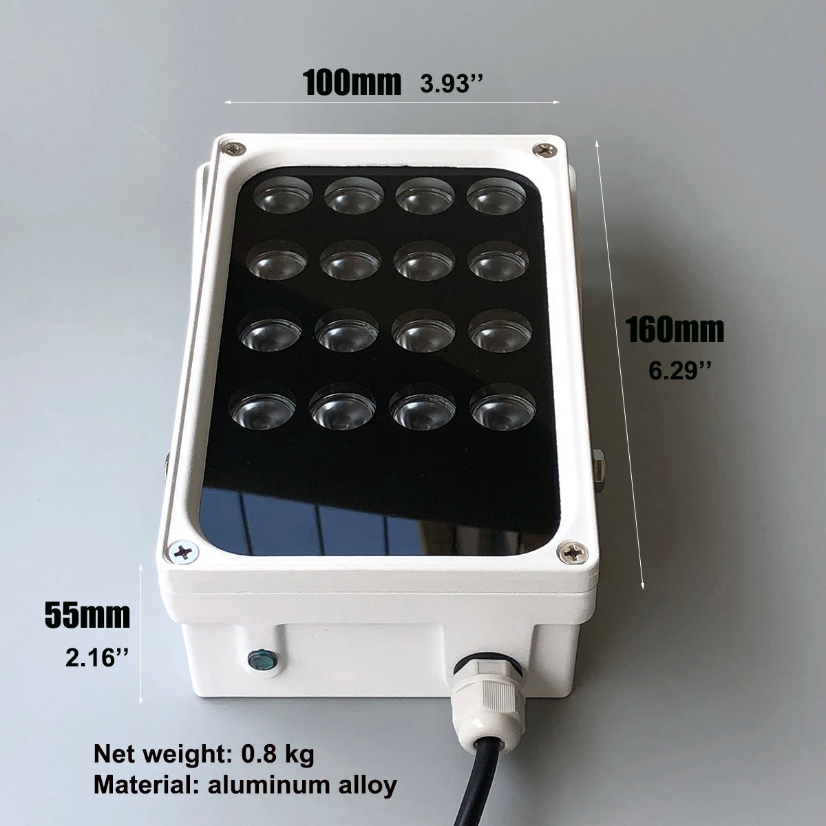940nm AC110V~220V / 12V DC Outdoor IP66 Invisible Infrared Lights Night Vision IR Fill  Lamp For Security Camera