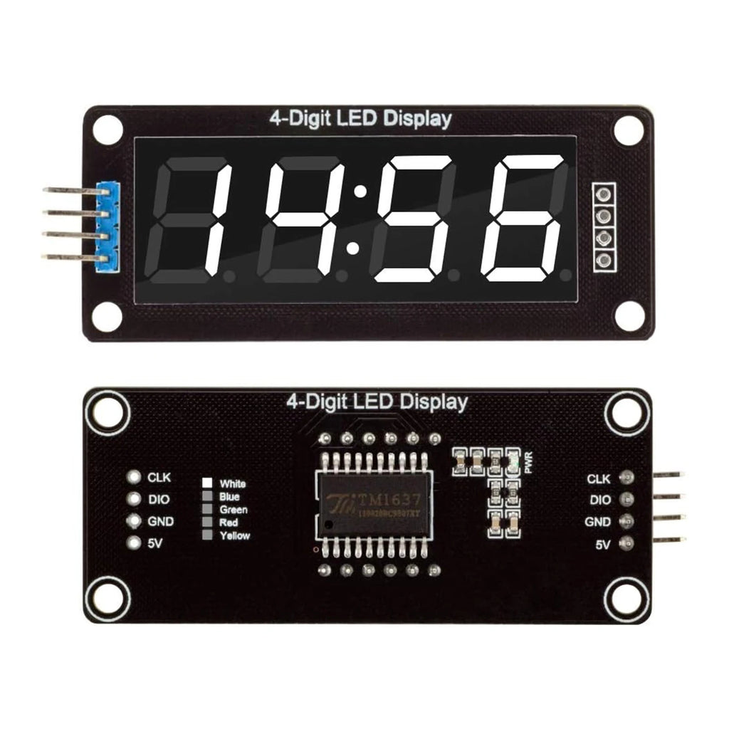 TM1637 0.36" 0.36 Inch 7 Segments Digital Display Tube 4-Digit LED Module Board For Arduino Red Green Blue Yellow White