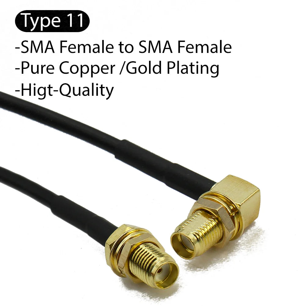 RG174 SMA to SMA Male Female Straight Right Angle Antenna extension jumper RF Pigtail Adapter Cable For WIFI 3G 4G GSM Antenna