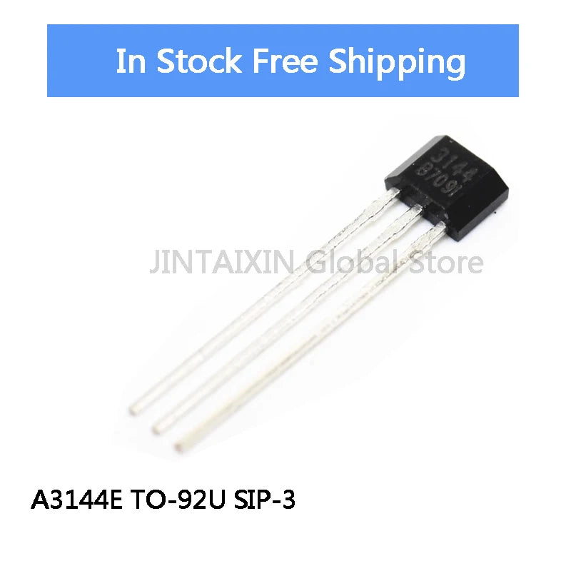50-100Pcs A3144 A3144E OH3144 Y3144 3144 Hall Switch Effect Sensor Hall Sensor Motor Brushless Motor Electric Motor TO-92UA