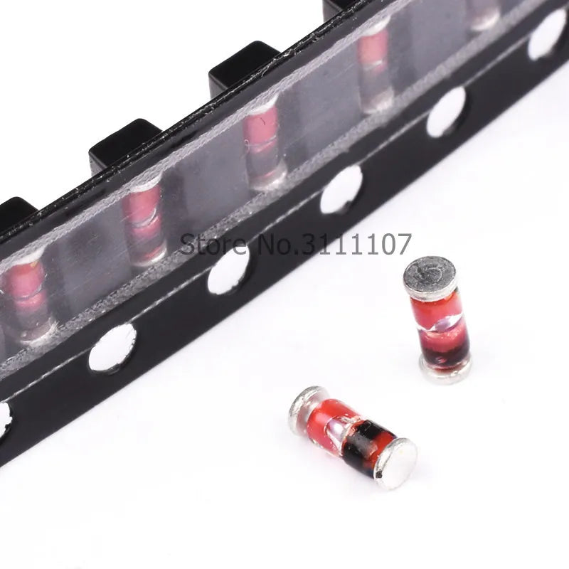 100PCS Zener Diode DO-35 1/2W LL34 0.5W ZMM BZV55C 3V 3.3V 3.9V 4.7V 5.1V 7.5V 8.2V 10V 12V 15V 16V 18V 20V 24V 4148 SMD Diode