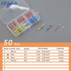 50-500Pcs Waterproof Heat Shrink Tube Solder Insulated Butt Splice Connectors Set for Electrical Wire Terminals - Electric Splic