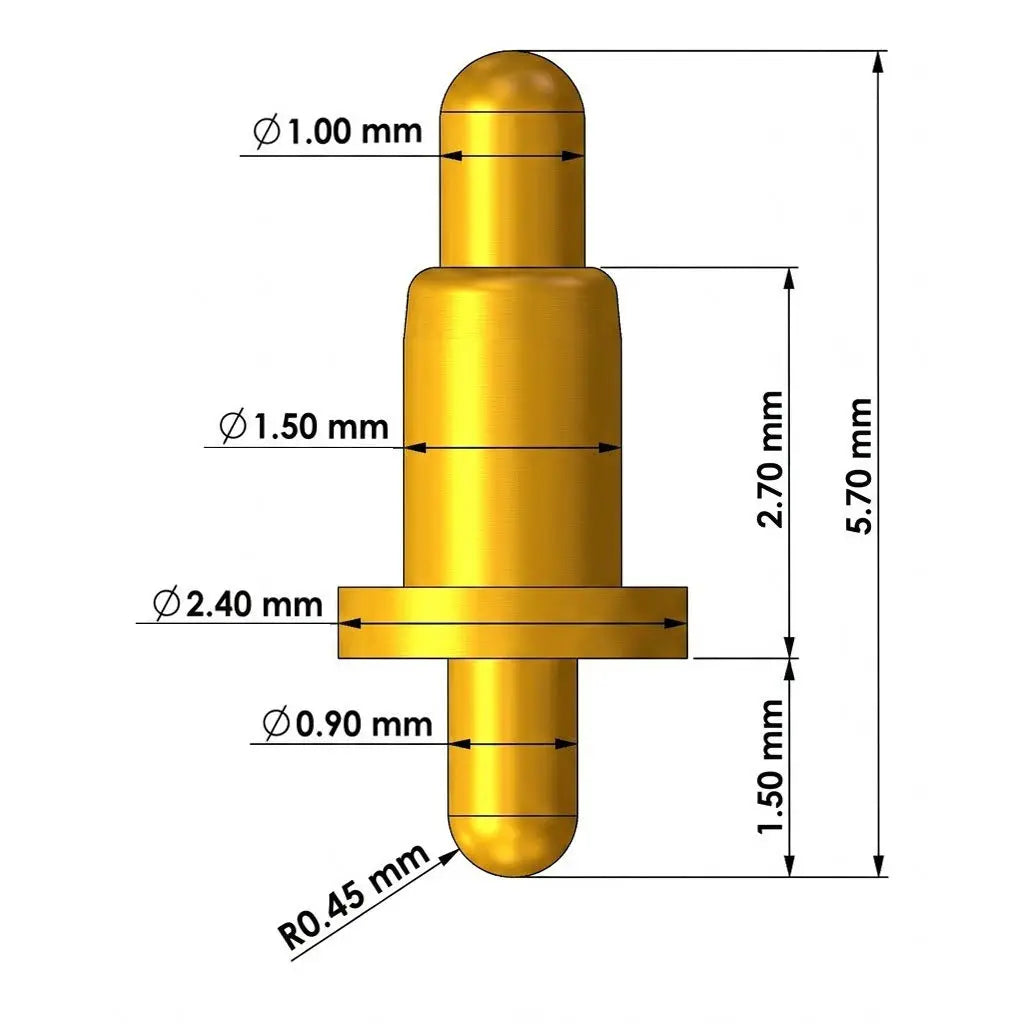 100pc DIP Pogo Spring Thimble H2.2/3/3.5/4.0/4.2/4.5/5.0/6.0/6.5 Antenna Shockproof Waterproof Bluetooth Headset Charge Test Pin