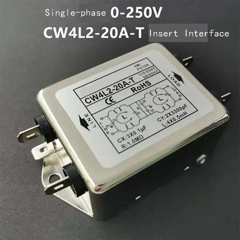 New 220V AC Anti-interference Power Supply EMI Filter CW4L2 CW4L2-20A-S CW4L2-6A-S CW4L2-10A-S CNC Purifier for Enhanced Perform
