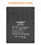LiitoKala Lii-402 Universal Smart Battery Charger Compatible with Multiple Sizes Including 18650, 26650, 18500 Batteries