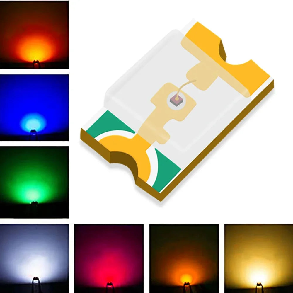 100PCS 0603 SMD LED Mini Surface Mount Chip Kit Super Bright Lighting Lamps Light Emitting Diode DIY Electronics Components