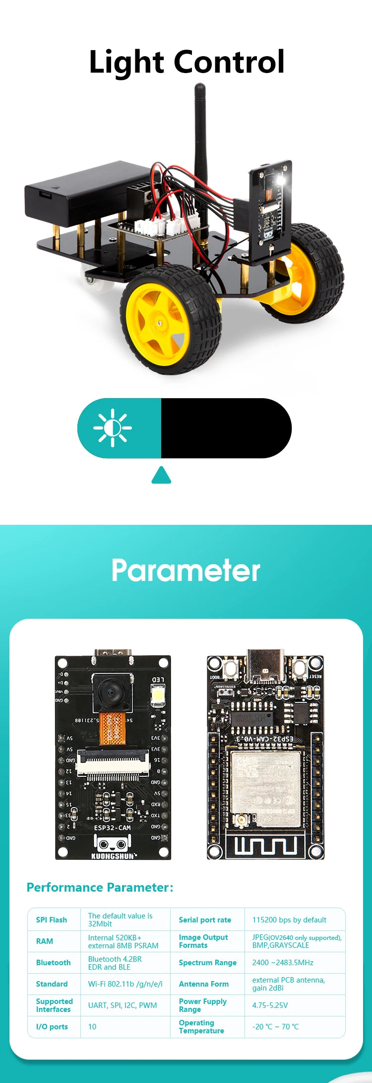 ESP32 Smart Robot Car Kit  Remote Control Car for Arduino Programming Project STEM Education Science Coding Kit