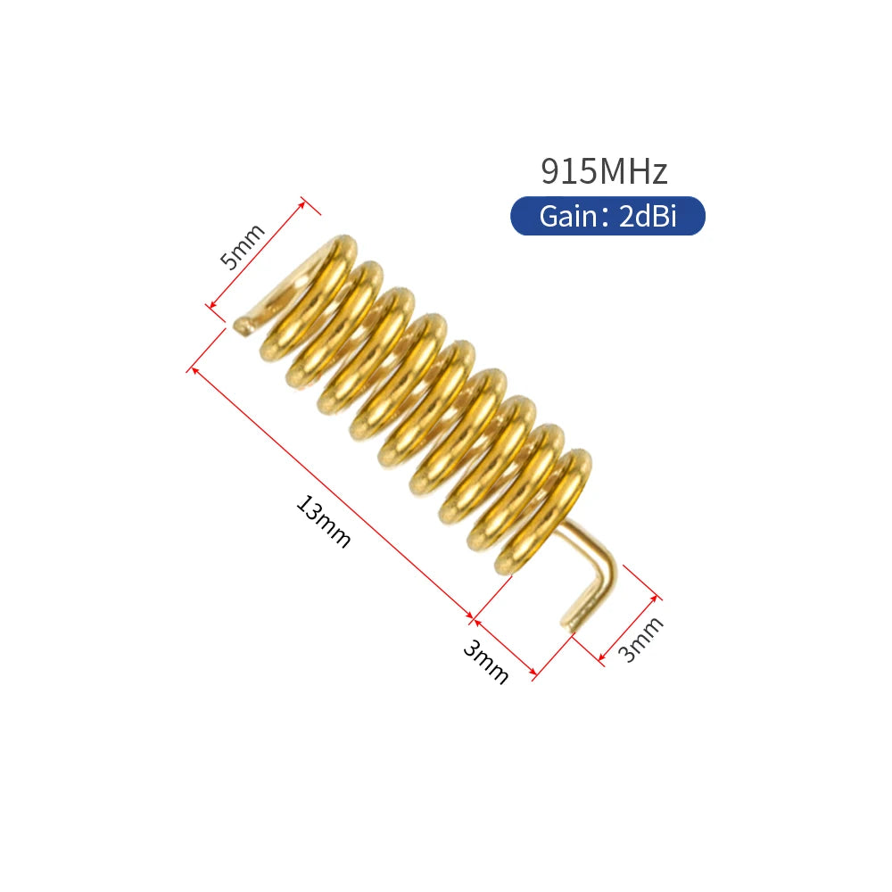 10pcs 433Mhz Built-In Spring Antenna Lora Module Coil Aerial Omnidirectional High Gain Wireless Card Router Copper