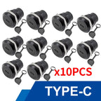 10Pcs Metal D‑Type Panel Mount Socket RJ45 CAT6 HDMI USB3.0 Straight Through Network Connector Module Round Panel Mount Adapter