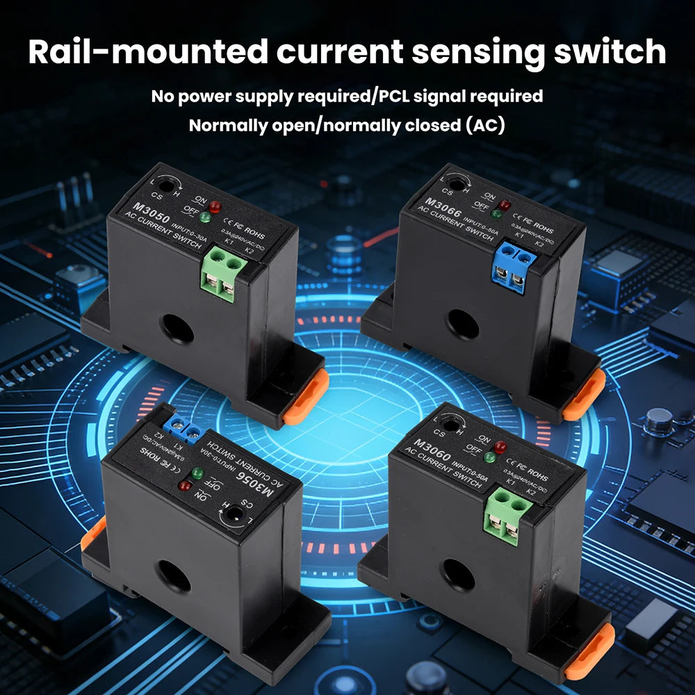 M3050 M3056 M3060 M3066 AC Current Sensing Switch Self-Powered Sensing Switch Induction Relay Power Supply