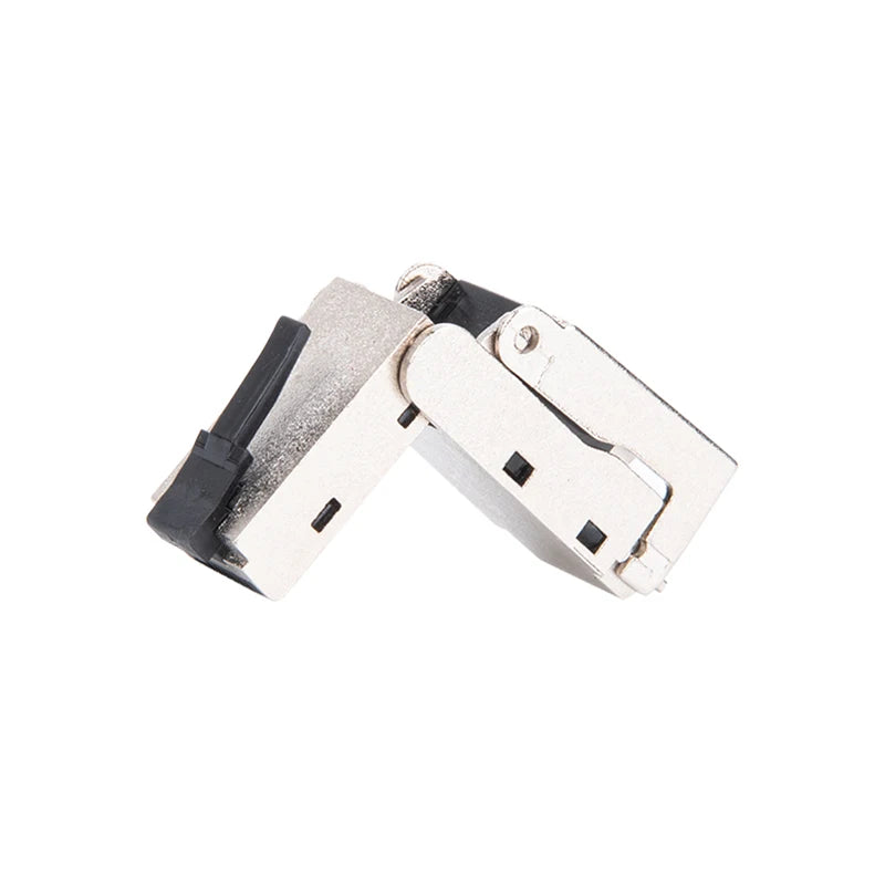 Linkwylan 150 Degree Bendable Angled RJ45 Termination Plug Cat 6A Field Connector Shielded Toolless Quick Installation