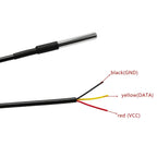 1-10PCS Waterproof DS18B20 thread temperature probe temperature sensor Stainless steel package 1m 2m 3m 5m 18B20 wire arduino