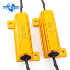 2PCS Load Resistor for LED 50W 6 ohm 25W 8 ohm Wirewound Resistor Aluminum shell power Resistors, for Car Turn Signal lamp