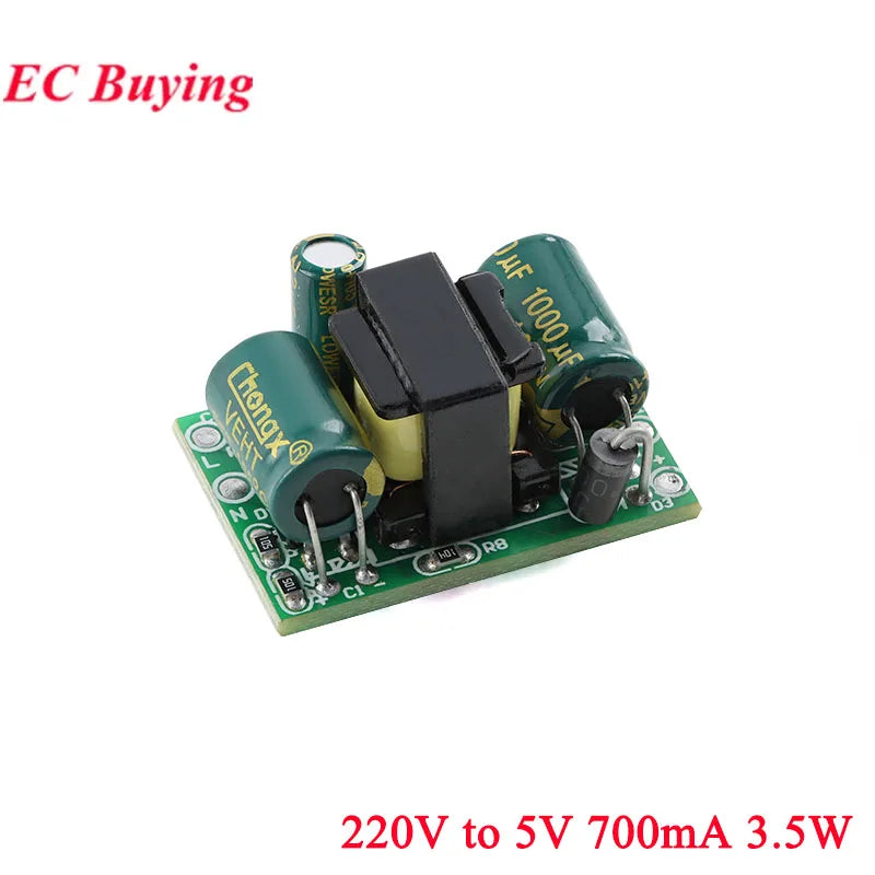 10Pcs/1pc AC-DC 5V 700mA 12V 300mA 3W 3.5W Isolated Switch Power Supply Module Buck Converter Step Down Board 220V Turn 5V/12V