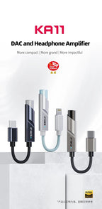 FiiO JadeAudio KA11 USB DAC AMP Hi-Res Audio Type-C to 3.5mm Adapter USB Dongle DAD256