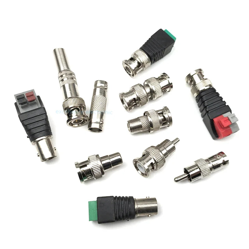 10pcs BNC RCA Male Female to BNC RCA male Female Adapter Plug Coax Cable Video audio wire Converter Connector for CCTV Camera