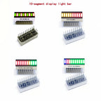 10pcs Multi-Color LED Display Bargraph Light 10 Segments Red Blue Yellow White Green Single Color Battery Level Bar Graph DIY