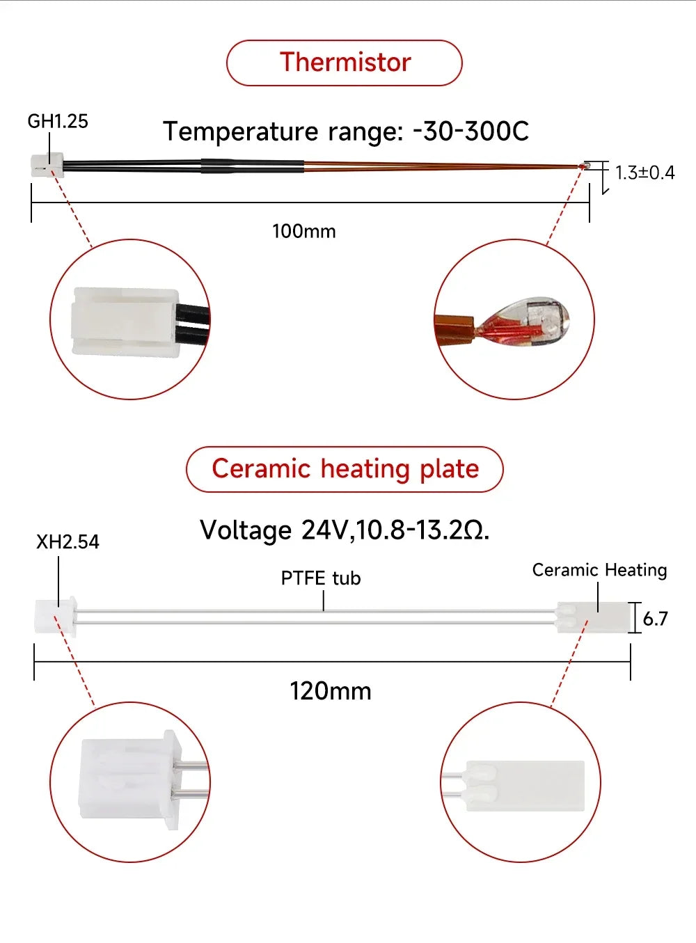 For Bambu Lab X1 Series Hotend Upgrade 2.0 Version Bambulab Bi Metal Fit Bamboo Bambu labs X1 X1C Hot End X1C Thermistor