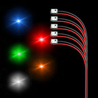 10PCS 12V Wired Led Smd 0805 Led Lamp Flashing Models Train Pre-Soldered Micro Litz with Resistance for Train Railway Landscape