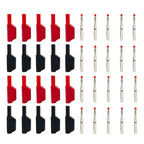 20PCS/ 4mm Male Retractable Sheath Stackable Banana Plug Shrouded Fully Insulated Safety Wire Solder Connector Black Red