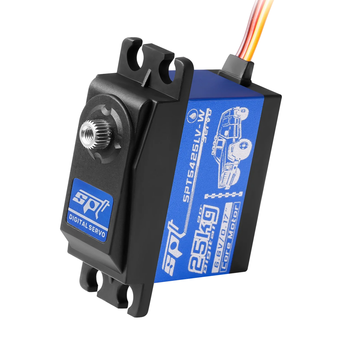 SPT 25KG 35KG Digital RC Servo Large Torque 180° 360° Metal Gear Waterproof Motor for RC Crawler Car SCX10 TRX4 Drift Robot