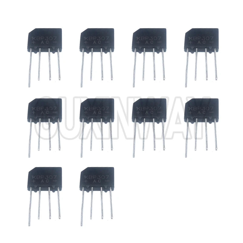 10PCS KBP307 DIP4 Power Diode Electronica Componentes Diode Bridge Rectifier 3A 1000V Set Immersion Kit Throught Hole