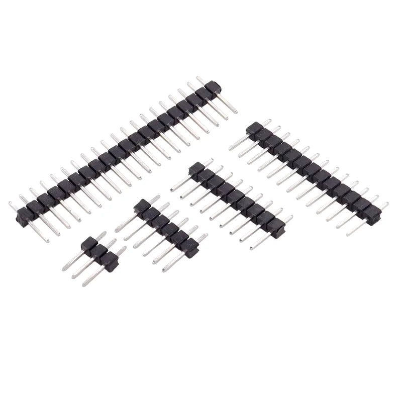 50/20/10Pcs 2.54mm Single Row Male 1/2*40P PCB Board Pin Header Connector Strip Pinheader 2/3/4/5/6/8/10/12/20/40Pin For Arduino