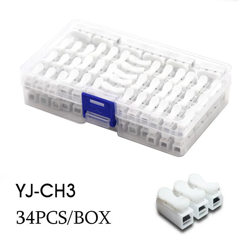 Mini Wire Electrical Connector Boxed 222 LED Strip Lighting Quick Connectors Universal Compact Conductor Push-in Terminal Blocks