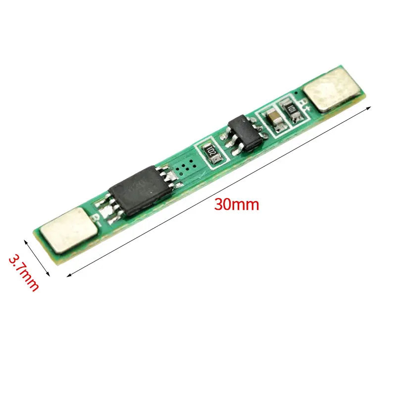 1S 3A 3,7V Li-Ion BMS PCM Protection Board for 18650 Polymer Cells Short-Circuit Protection for Rechargeable Lithium Battery