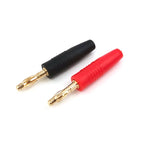 4pcs 4mm Goldplated Full Copper Banana Insulated panel plug Musical Speaker Connector Black and Red