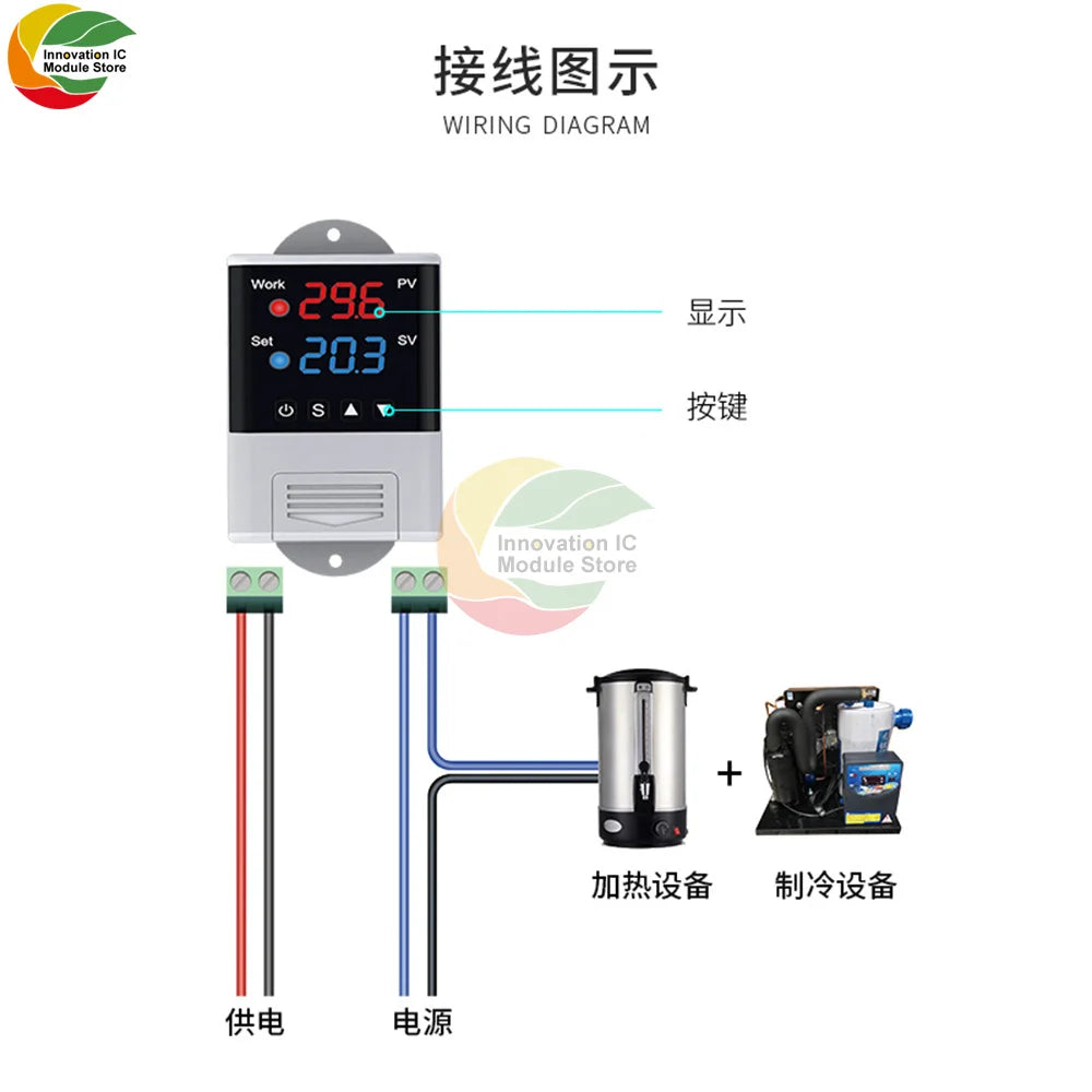 AC 110V 220V DTC2201 DTC1201 Temperature Controller Thermostat DS18B20 NTC Sensor APP Control For Smart Home