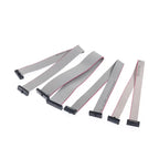 1PCS FC 1.27mm Pitch Gray Flat Ribbon Data Cable IDC Double Ends Same Direction 6/10/14/16/20/30/34/40P JTAG ISP Download Cable