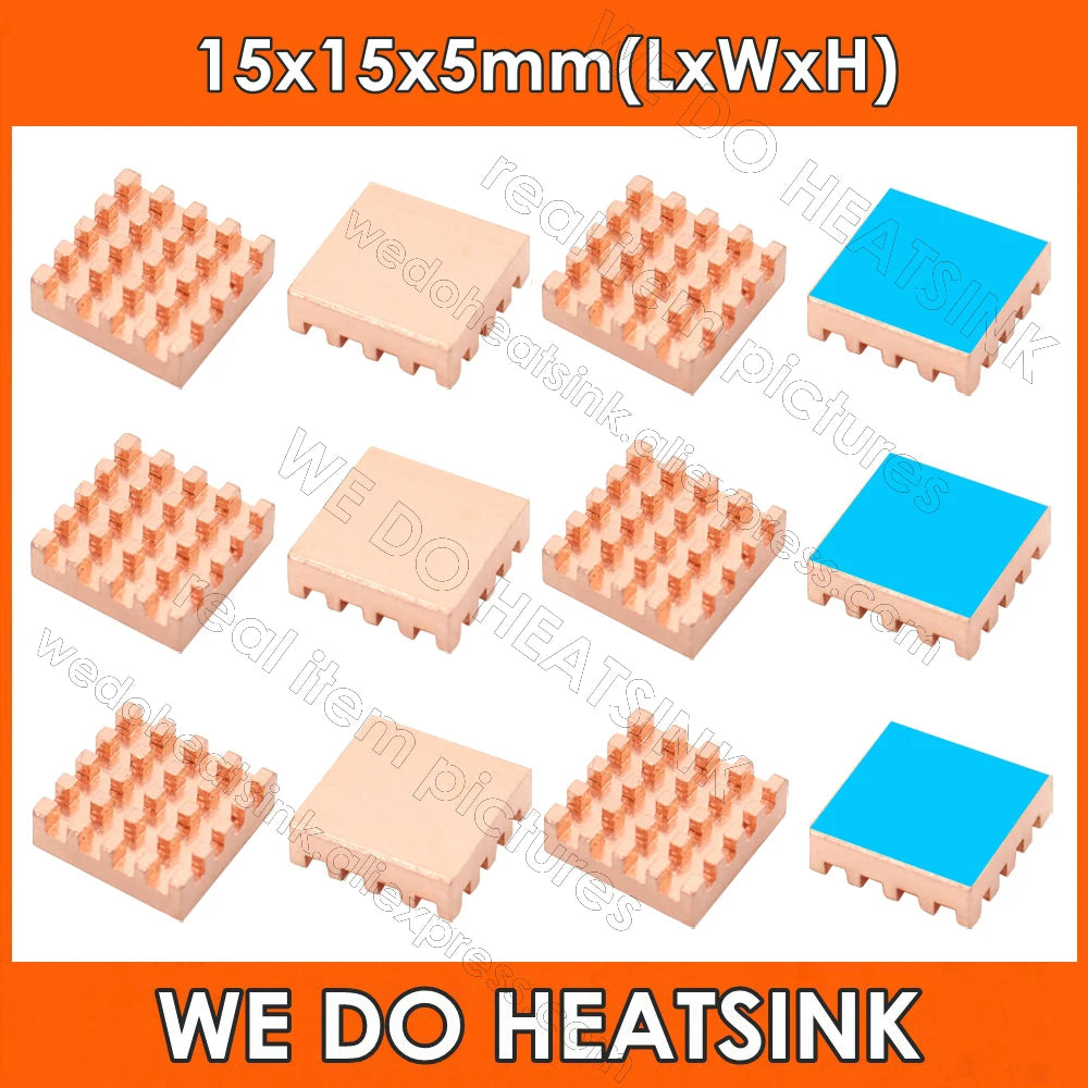 WE DO HEATSINK Small Tiny Useful Pure Copper Heat Sink Without or With Thermal Pad For Raspberry Pi Banana Pi IC Chipset Package