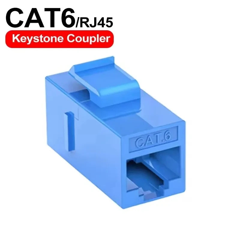 Cat6 RJ45 Adapter Insert Inline Coupler CAT6 Keystone Colorful Network Straight-through Connector for RJ45 CAT6 Keystone Coupler