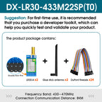SX1262 LoRa Module Developer SET DX-LR30 430~470MHz 868~915Mhz 22dBm 8km Range 5V UART GPIO ISM Band LoRa RF Module