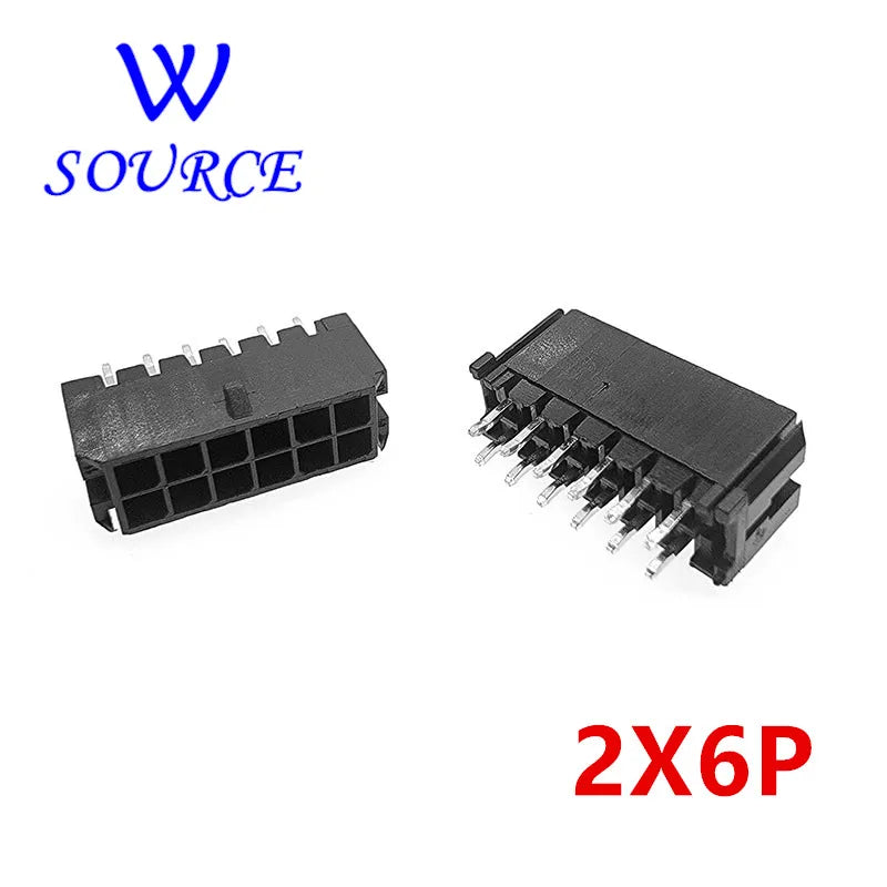 10Pcs Molex 3.0mm Plug-in Needle Holder Straight needle Connector 2*1/2/3/4/5/6/7/8/9/10/11/12P MX3.0mm Double Row Connector