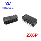 10Pcs Molex 3.0mm Plug-in Needle Holder Straight needle Connector 2*1/2/3/4/5/6/7/8/9/10/11/12P MX3.0mm Double Row Connector