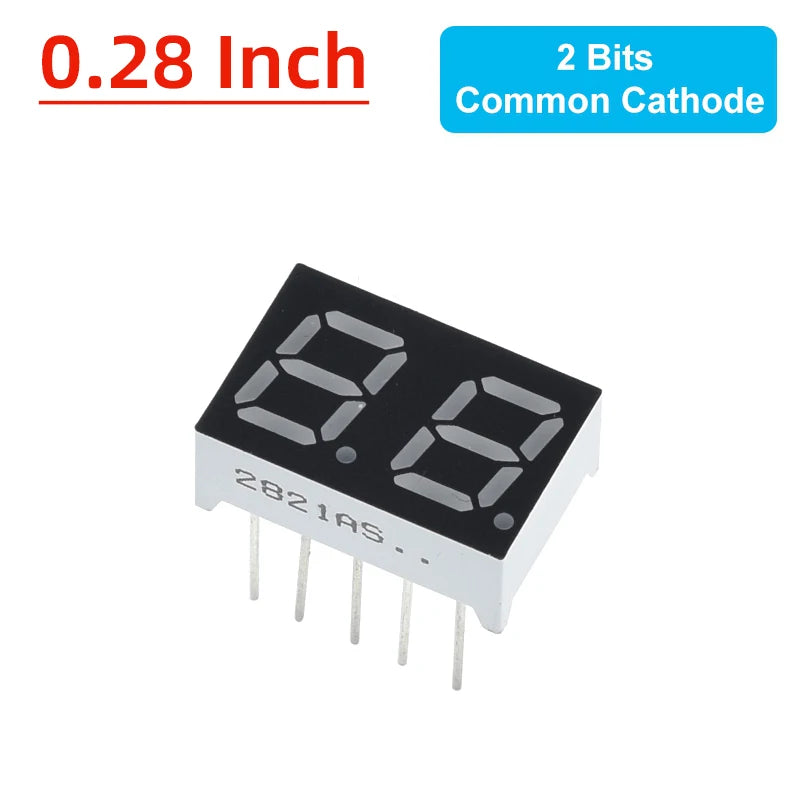 TZT 0.28/0.36/0.4/0.56 inch LED display 7 Segment 1/ 2 / 3 / 4 Bit Digit Tube Red Common Cathode / Anode Digital led 7segment