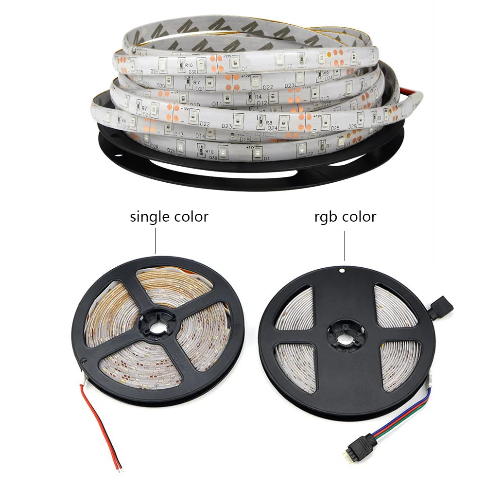 5M LED Strip SMD 5050 5054 LED Tape Waterproof Ribbon Diode 12V 2835 Flexible Neon Lights 60/120Leds/m LED Lights for Room Decor