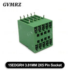 5PCS 15EDG KF15EDGRH 2x2 ~ 12PIN 3.81mm Double Layer Double row pluggable terminal block PCB welding plate Plug Pin Socket
