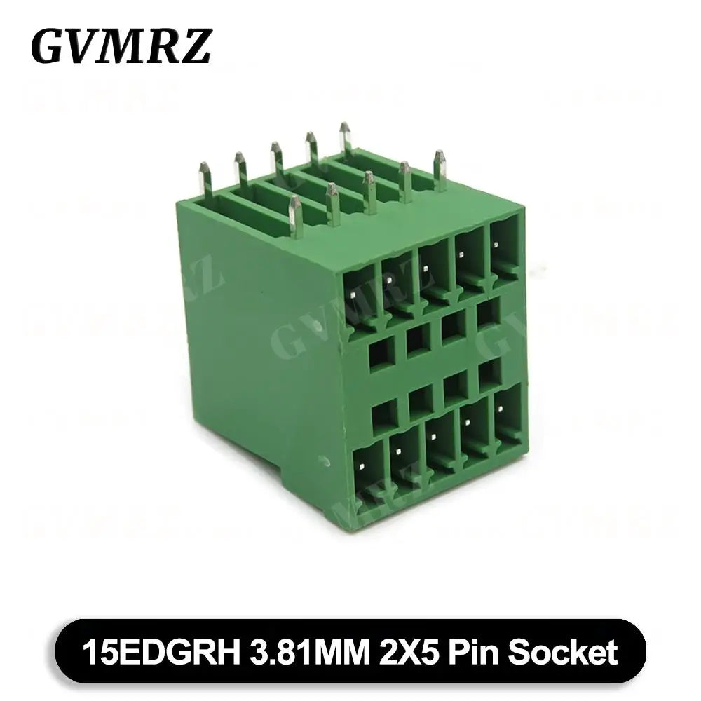 5PCS 15EDG KF15EDGRH 2x2 ~ 12PIN 3.81mm Double Layer Double row pluggable terminal block PCB welding plate Plug Pin Socket