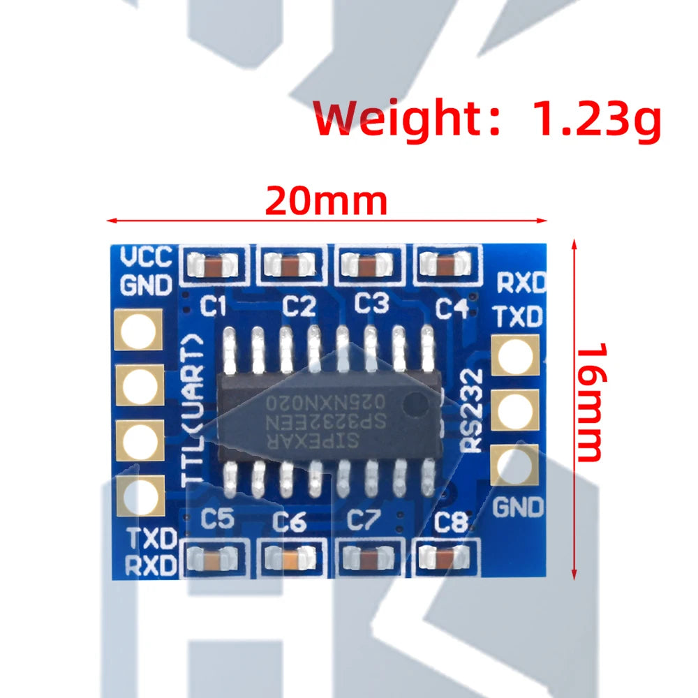 SP3232 RS232 to TTL Bidirectional Level Shifter 3-5.5V Wide Voltage Serial Adapter for Arduino DIY Module