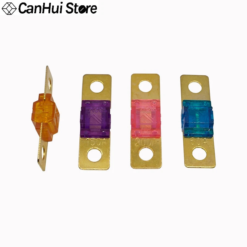 1-5pcs Mini 32V Auto Stereo Audio AFS Fuse 20A 30A 40A 50A 60A 70A 80A 100A 125A 150A 200A ANL Gold Plated Stud Car Fusibles