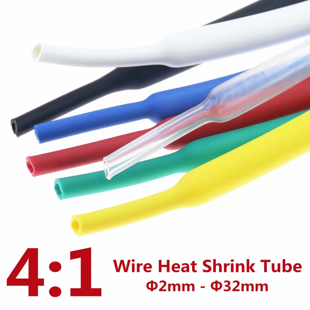 4:1 Heat Shrink Tube With Glue Thermoretractile Heat Shrinkable Tubing Dual Wall Heat Shrink Tubing 6 8 12 16 20 25mm ﻿