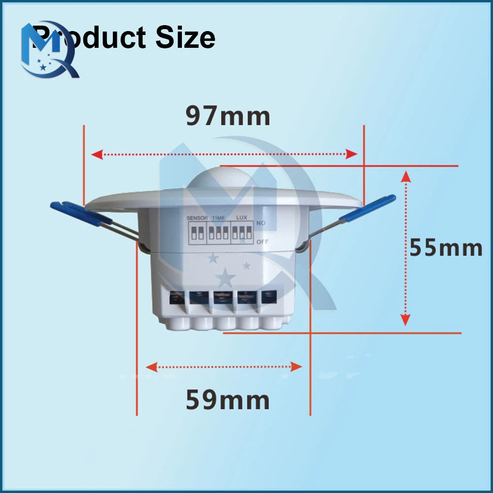 5.8G Embedded Ceiling Microwave Radar Sensor Switch AC85-250V Automatic Induction Sensor Body Motion Detector 5.8GHz Sensor