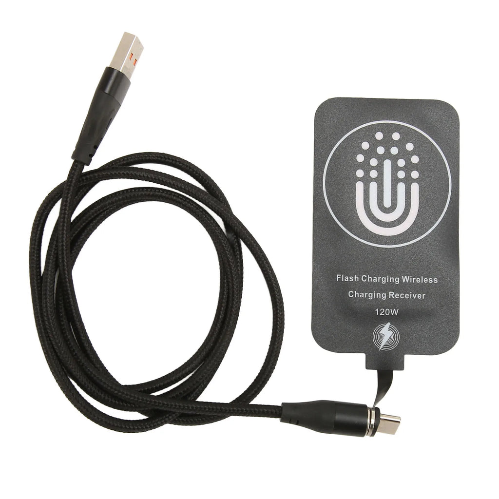 120W Type C Magnetic Dual Purpose Wireless Charging Receiver 10W Thin Wireless Charging Receiver for Galaxy A51 A40 A20E