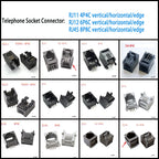 10PCS Telephone Socket Connector RJ11 RJ12 RJ45 Telephone Wifi Female Socket 2pin 4pin 6pin 8pin 4P4C 6P6C 6P4C 8P8C RJ45 Jack