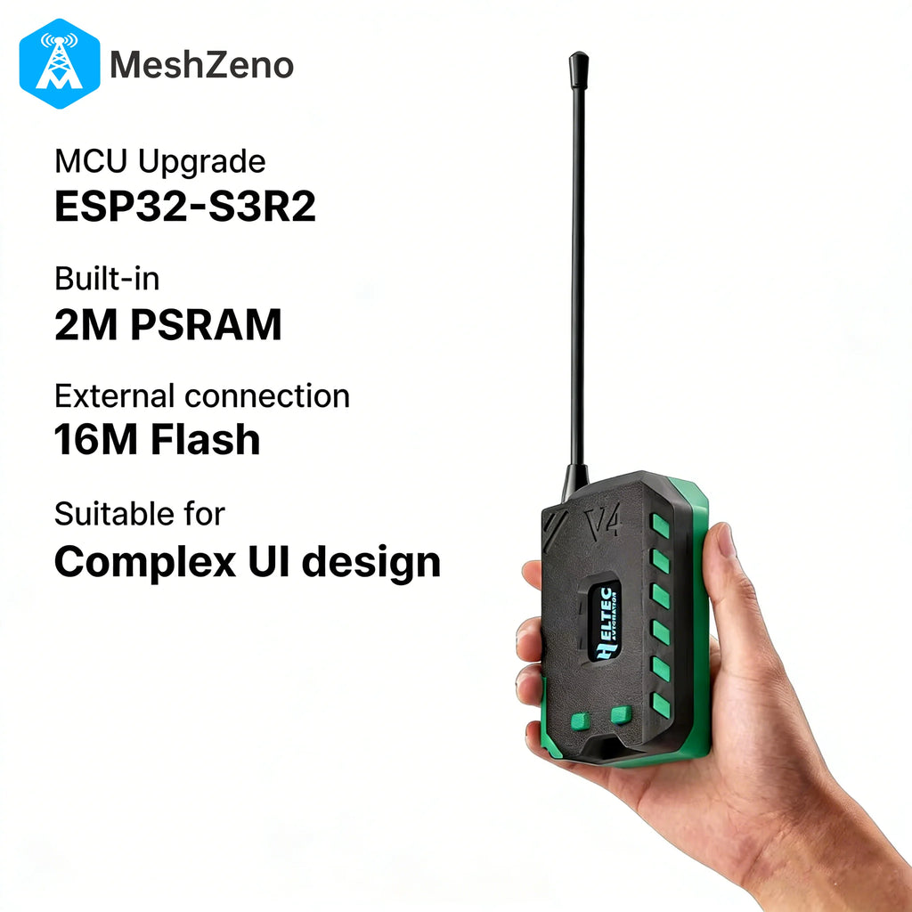 New Meshtastic Heltec V4 WiFi LoRa 32 Dev-Board Case Set Soft Antenna ESP32 SX1262 Solar Powered BLE Low Power